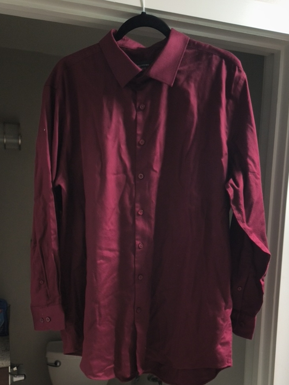 Bellisimo -Men's Long-Sleeve Dress Shirt - Burgundy